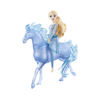 Elsa E Nook, Set Con Bambola Con Abito Azzurro e Cavallo acquatico - Disney Frozen - Disney
