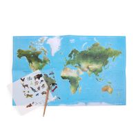 Mappa del mondo con trasferelli - Moulin Roty - Moulin Roty
