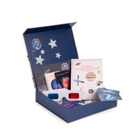 Libro di storie "Alla scoperta della scatola spaziale Le Jardin du Moulin" con Torcia Proiettore magiche storie - Moulin Roty - Moulin Roty