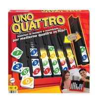 UNO Quattro, posiziona quattro tessere e abbina colore e numero - Mattel Games