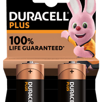 Duracell - Nuovo Plus 100 C, Batterie Mezzatorcia Alcaline, Confezione Da 2 - Duracell