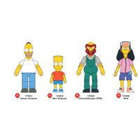 Figura assortita in scala 5" Homer Bart Groundskeeper Willie Otto - The Simpsons - Simpsons