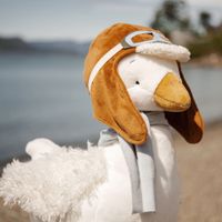 Peluche Big Avery, Oca con Cappello da Aviatore 60 cm - Bunnies By The Bay