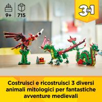 Lego Creator 3 in 1 31161 Drago Medievale Giocattolo - LEGO