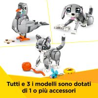 Lego Creator 3 in 1 31163 Gatto Giocoso Giocattolo: Si Trasforma in Piccione o in Cane - LEGO