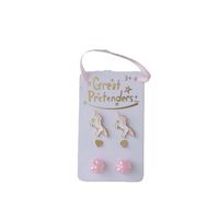 Orecchini Unicorno-Cuore-Perla - Great Pretenders