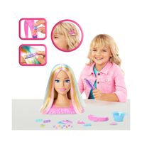 Barbie Testa Pettinabile Deluxe – Capelli Biondi e 20+ Accessori per Acconciature Creative - Barbie