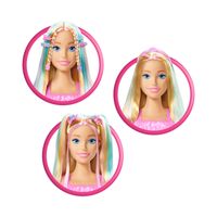 Barbie Testa Pettinabile Deluxe – Capelli Biondi e 20+ Accessori per Acconciature Creative - Barbie
