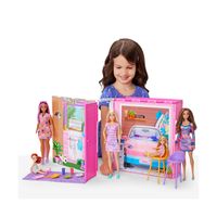 Barbie Loft Vacanze – Set con Bambola, Casa a 4 Aree e 11 Accessori Decorativi - Barbie