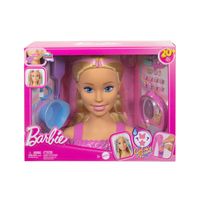 Barbie Testa Pettinabile Deluxe – Capelli Biondi e 20+ Accessori per Acconciature Creative - Barbie