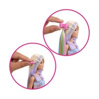 Barbie Fun & Fancy – Bambola con Capelli Lunghissimi e Extension, Abito Argento Metallizzato - Barbie