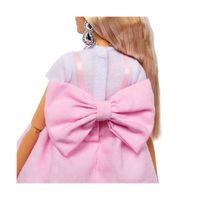 Barbie Deluxe Style Pastello – Bambola con Chignon Biondo e Abito Rosa Barbiecore, Accessori Inclusi - Barbie