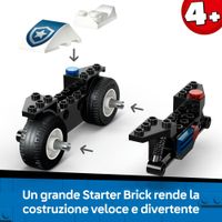 LEGO City 60455 Inseguimento moto polizia: motocicletta, 2 minifigure - LEGO