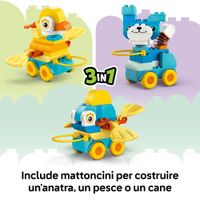 LEGO Duplo 10448 Animali su Ruote 3in1: anatra, pesce, cane - LEGO