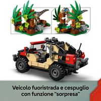 LEGO Jurassic World 76972 Fuga dal Raptor in fuoristrada - Jurassic World, LEGO