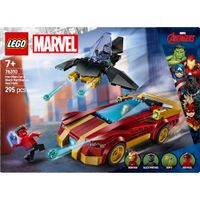 LEGO Marvel 76310 Auto di Iron Man Car e Black Panther Contro Hulk Rosso - LEGO, Marvel