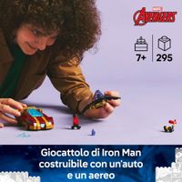 LEGO Marvel 76310 Auto di Iron Man Car e Black Panther Contro Hulk Rosso - LEGO, Marvel