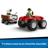 LEGO City 60461 Trattore Agricolo Rosso con Rimorchio e Pecore - LEGO
