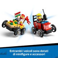 LEGO City 60458 Pack Veicoli Da Corsa: Pizzaiolo Contro Pompiere - LEGO