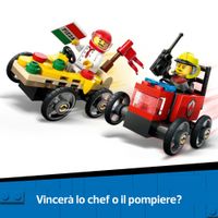 LEGO City 60458 Pack Veicoli Da Corsa: Pizzaiolo Contro Pompiere - LEGO