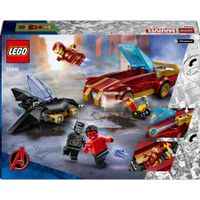 LEGO Marvel 76310 Auto di Iron Man Car e Black Panther Contro Hulk Rosso - LEGO, Marvel