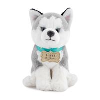 Husky di peluche Planet Love 100% da plastica riciclata, 25 cm - FAO Schwarz