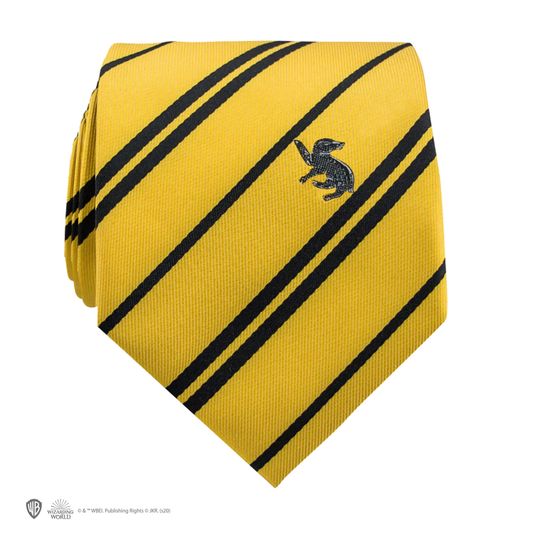 Cravatta deluxe Tassorosso con spilla - Harry Potter