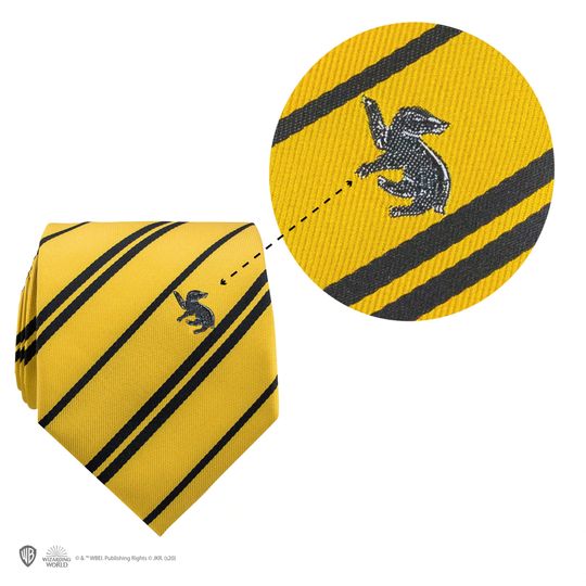 Cravatta deluxe Tassorosso con spilla - Harry Potter