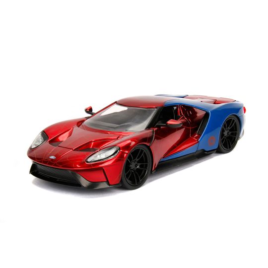 Ford GT 2017 scala 1:24 + personaggio Spiderman - Jada Toys, Marvel
