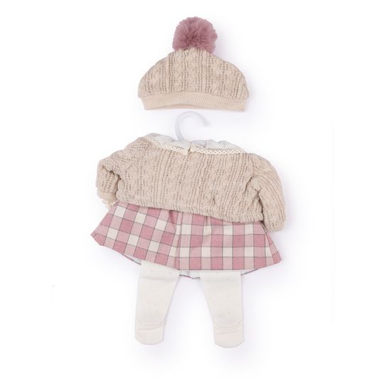 Vestitino scozzese e cappellino per My FAO Doll 40 cm - FAO Schwarz