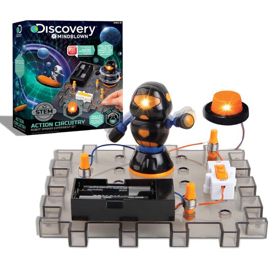 Kit esperimenti con i circuiti, robot rotante - Discovery Mindblown