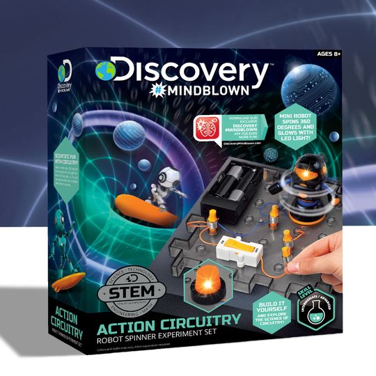 Kit esperimenti con i circuiti, robot rotante - Discovery Mindblown
