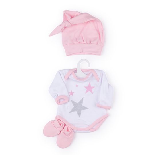 Body con cappellino e babbucce rosa per My FAO Doll 40 cm - FAO Schwarz