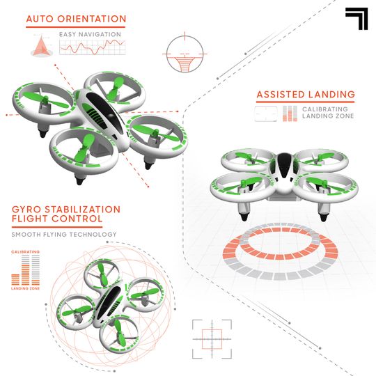 Drone Stunt Glow con LED Sharper Image - Sharper Image