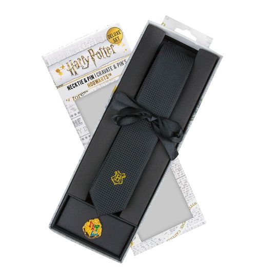 Cravatta deluxe Hogwarts con spilla - Harry Potter
