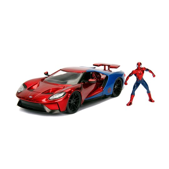 Ford GT 2017 scala 1:24 + personaggio Spiderman - Jada Toys, Marvel