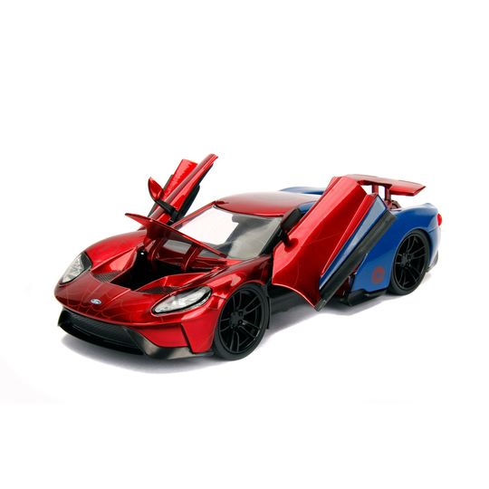 Ford GT 2017 scala 1:24 + personaggio Spiderman - Jada Toys, Marvel