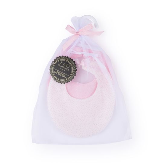 Set due bavaglini bianco e rosa per My FAO Doll 40 cm - FAO Schwarz