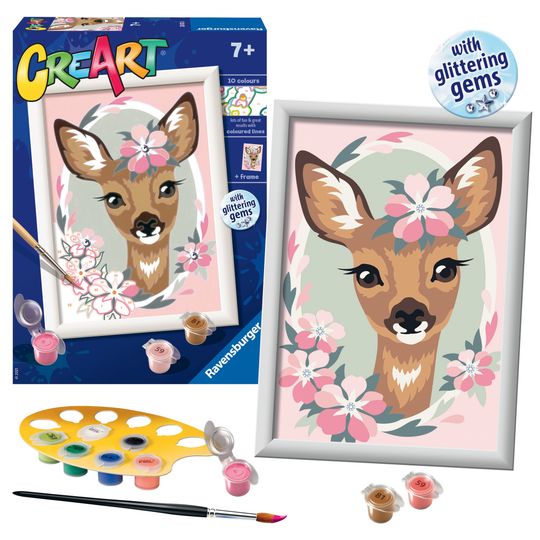 Creart Bambi, Serie E, Kit per dipingere con i numeri - Creart