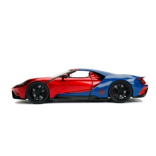 Ford GT 2017 scala 1:24 + personaggio Spiderman - Jada Toys, Marvel