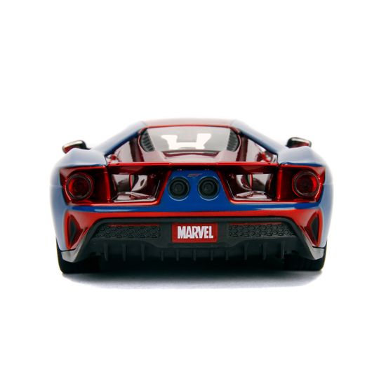 Ford GT 2017 scala 1:24 + personaggio Spiderman - Jada Toys, Marvel
