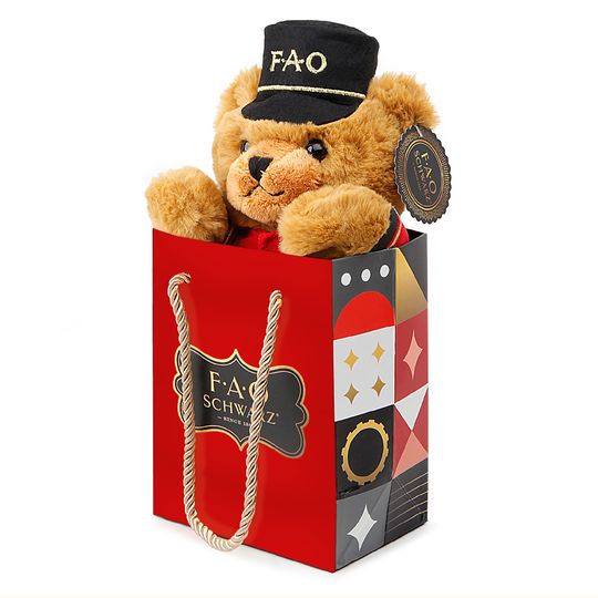 Orsetto di peluche con uniforme nella Mini Bag 16 cm - FAO Schwarz