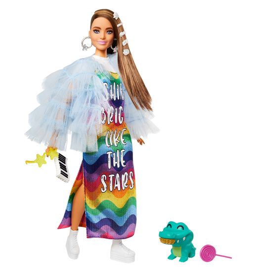 Barbie Extra con giacca blu e cucciolo di coccodrillo - Barbie