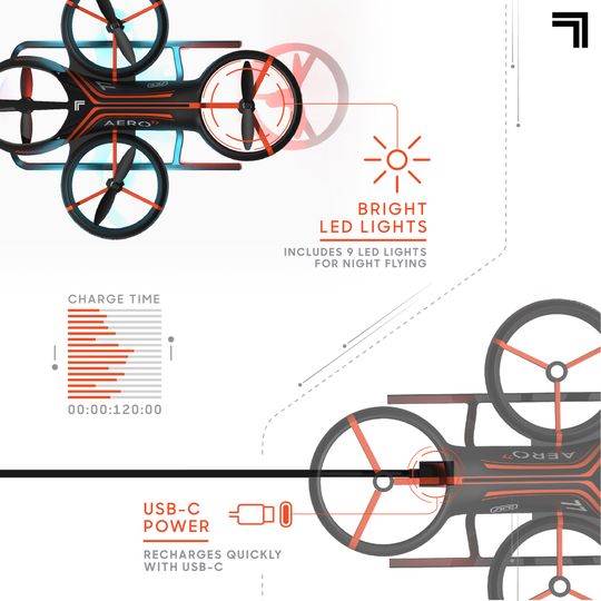 Quadricottero radiocomandato Aero Drone - Sharper Image