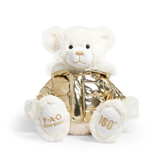 Orsetto di peluche Anniversario con giacca dorata 33 cm - FAO Schwarz