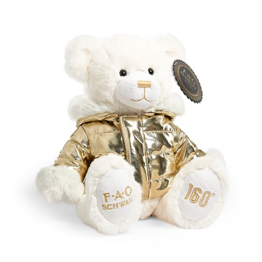 Orsetto di peluche Anniversario con giacca dorata 33 cm - FAO Schwarz