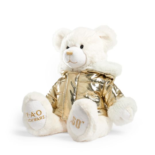 Orsetto di peluche Anniversario con giacca dorata 33 cm - FAO Schwarz