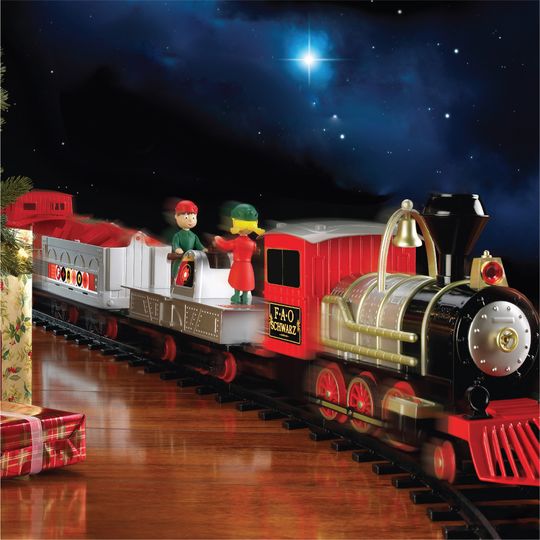 Set ferrovia motorizzato con personaggi in movimento e 30 binari - FAO Schwarz