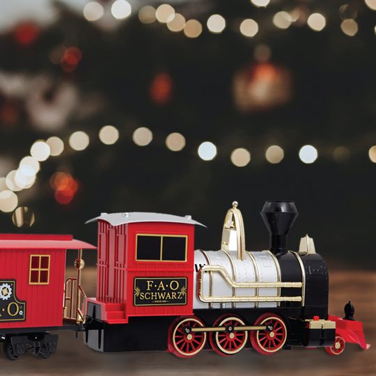 Set ferrovia motorizzato con personaggi in movimento e 30 binari - FAO Schwarz