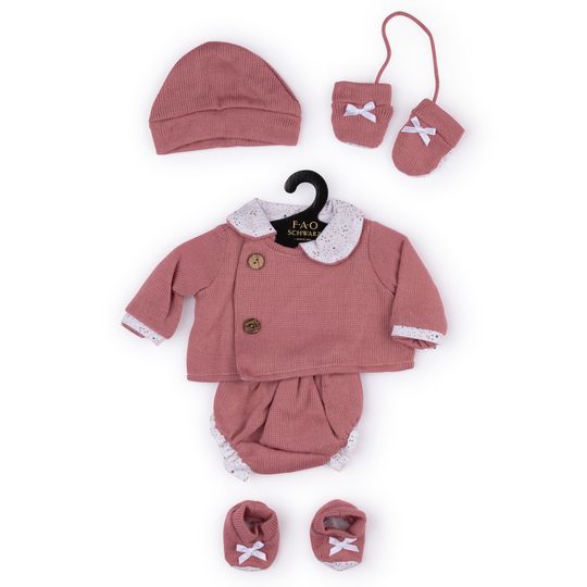 Completino in tricot rosa lampone per My FAO Doll 40cm - FAO Schwarz